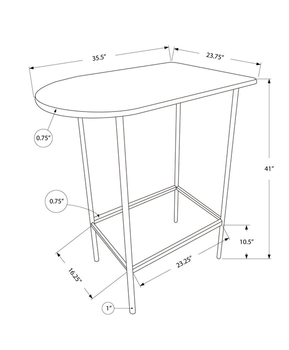 Free Form Manufactured Wood Bar Table - White