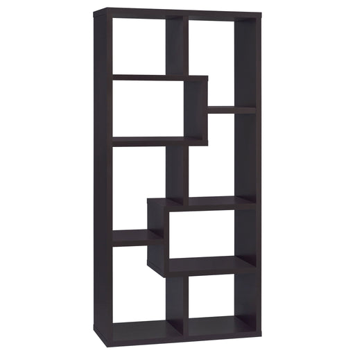 8 Shelf Geometric Bookcase Furniture Max