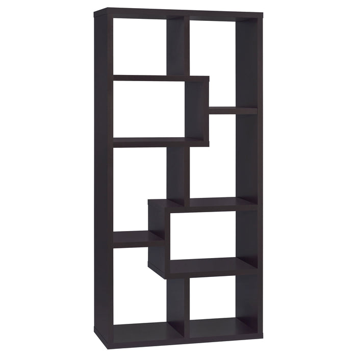 8 Shelf Geometric Bookcase Furniture Max