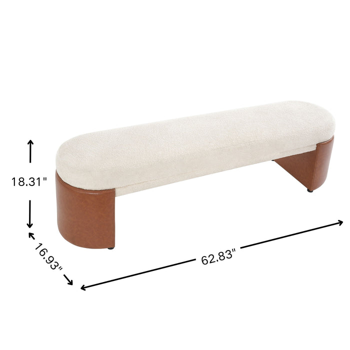 Upholstered Indoor Dining Bench Noble House