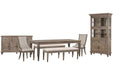 Lancaster - 7 Piece Extendable Rectangular Dining Table Set Magnussen Furniture