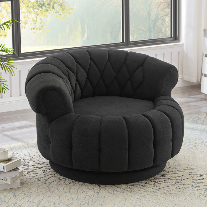 Round Swivel Accent Chair With Rotation