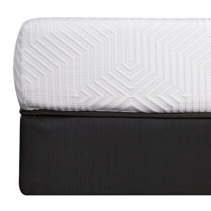 10.5" Twin Long Hybrid Lux Memory Foam And Wrapped Coil Mattress - White / Black