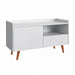 TV Stand For TVs Up To 45" With Open Storage Shelf, Cable Management, 1 Door And 1 Drawer Home Essentials