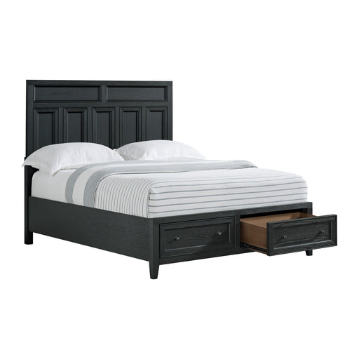 Storage Bed With Panel Headboard And Spacious Footboard Drawers Emerald Home