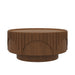 Round Fluted Drum Coffee Table With Sturdy Base For Living Room Hearth and Haven