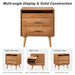 Nightstand With Charging Station, 2 Drawers And Open Shelf, USB / Type C Ports Home Essentials