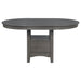 Lavon - Oval Extension Leaf Dining Table With Built In Storage - Gray Furniture Max