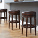 Rustic Elegance Backless Swivel Stool Home Essentials
