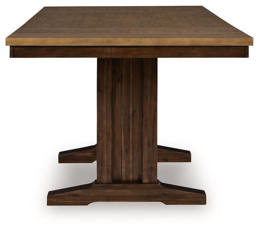Rylandeen - Rectangular Dining Room Counter Height Extension Table - Light Brown / Dark Brown Signature Design by Ashley®