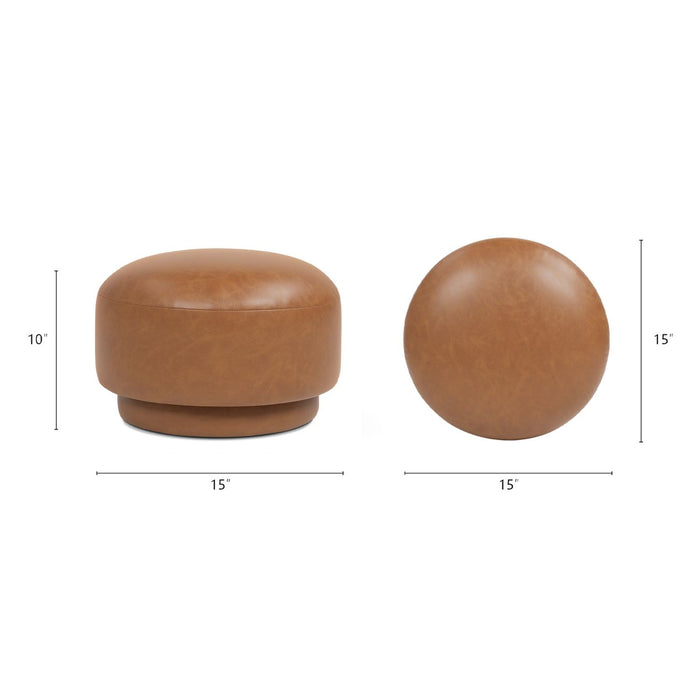 Fuji - Mushroom Footstool Ottoman With Compact Design Jennifer Taylor Home
