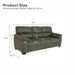 3 Seater Sofa With Padded Armrests And Triangular Leg Home Essentials