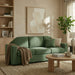 Modern 3 Seater Sofa With Curved Backrest Noble House