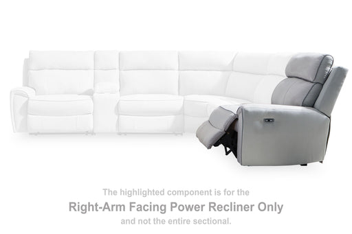 Social Pointe - RAF Zero Wall Power Recliner - Pearl / Ash Signature Design by Ashley®
