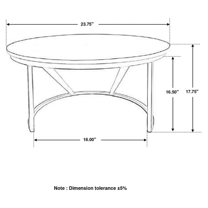 Wilmington - Round Coffee Table - White Furniture Max