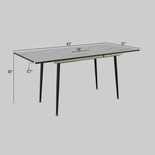 Modern Extendable Dining Table And Chair Set Home Essentials