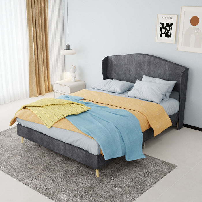 Upholstered Bed, Tufted Headboard, Comfortable Sleep Home Essentials