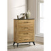 Georgina - 4 Drawer Bedroom Chest - Natural Wood Furniture Max