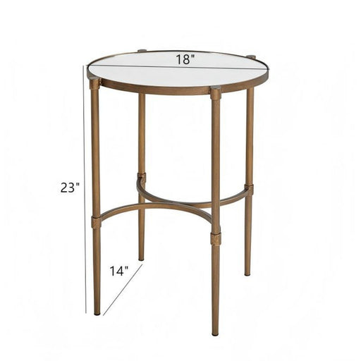 Bedford - Oval Mirror Accent Table - Antique Bronze JLA