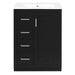 Bathroom Vanity With Integrated Sink, Rectangular Cabinet With 1 Door And 3 Drawers Hearth and Haven