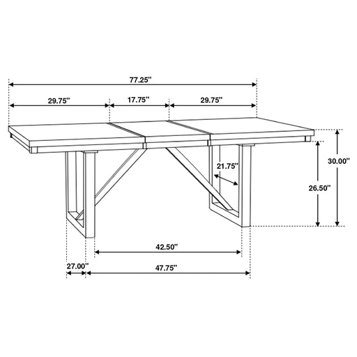 Rivera - Extension Dining Table - Natural Walnut Furniture Max