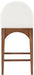 Waldorf - Boucle Stool With Brown Legs Meridian Furniture