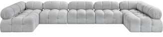 Ames - 7 Piece Boucle Fabric Modular Sectional Meridian Furniture