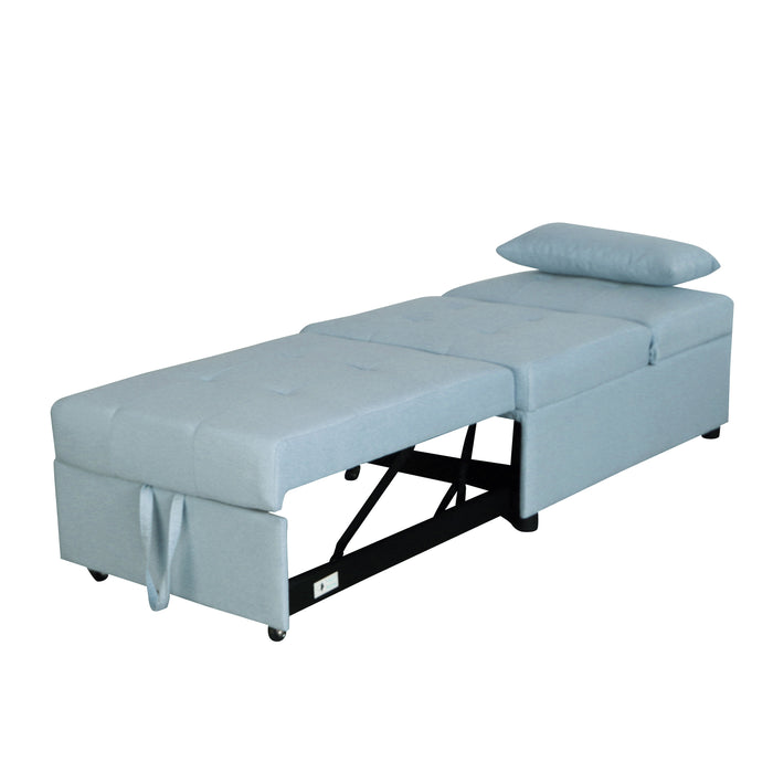 Folding Ottoman Sofa Bed (Green)