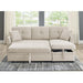Upholstered Sectional & Pull Out Bed And Chaise Storage - Almond Home Essentials