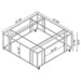 Square Coffee Table - Brushed Brass Furniture Max
