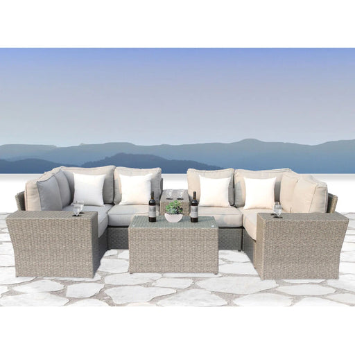 Outdoor Seating Group For 4 With Cushions, - Gray Mix LSI Patio Furniture