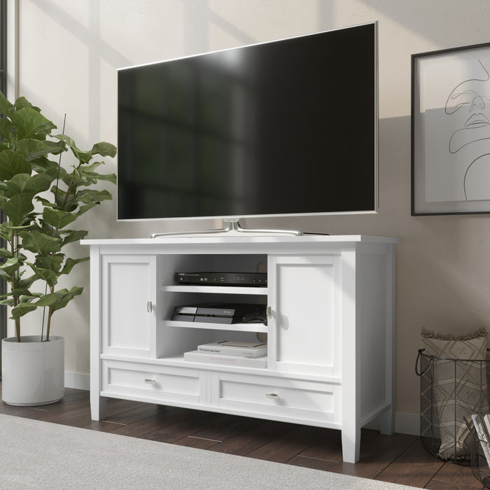 Warm Shaker - Transitional Style TV Media Stand Simpli-Home