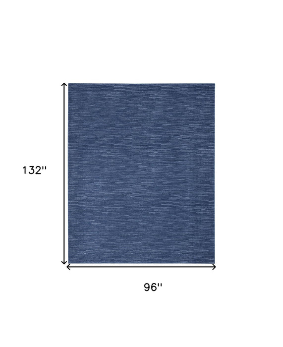 8' X 11' Power Loom Area Rug - Navy Blue