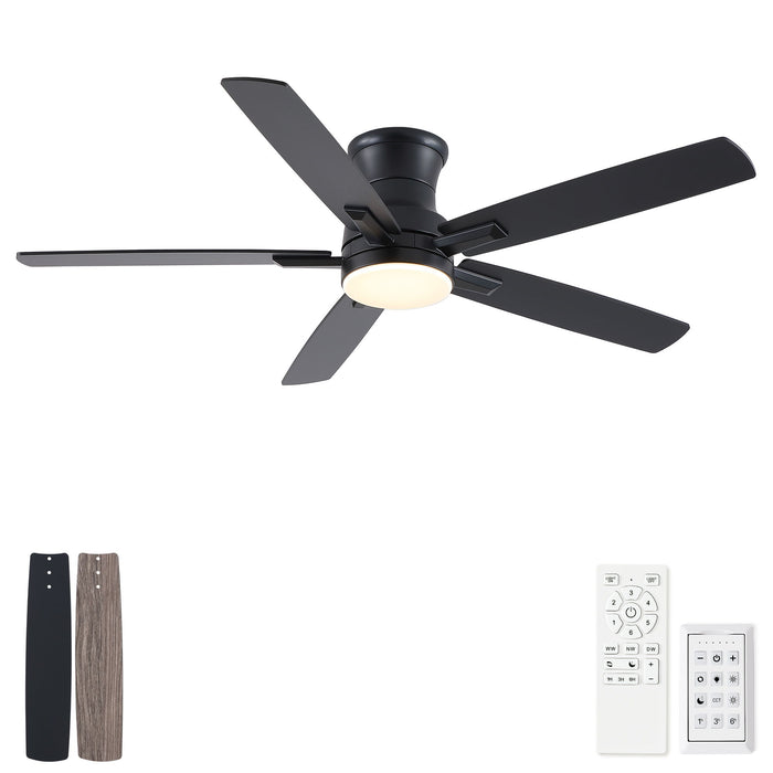 Mordern Flush Mount Ceiling Fan With Light And Remote Control Daily Nest