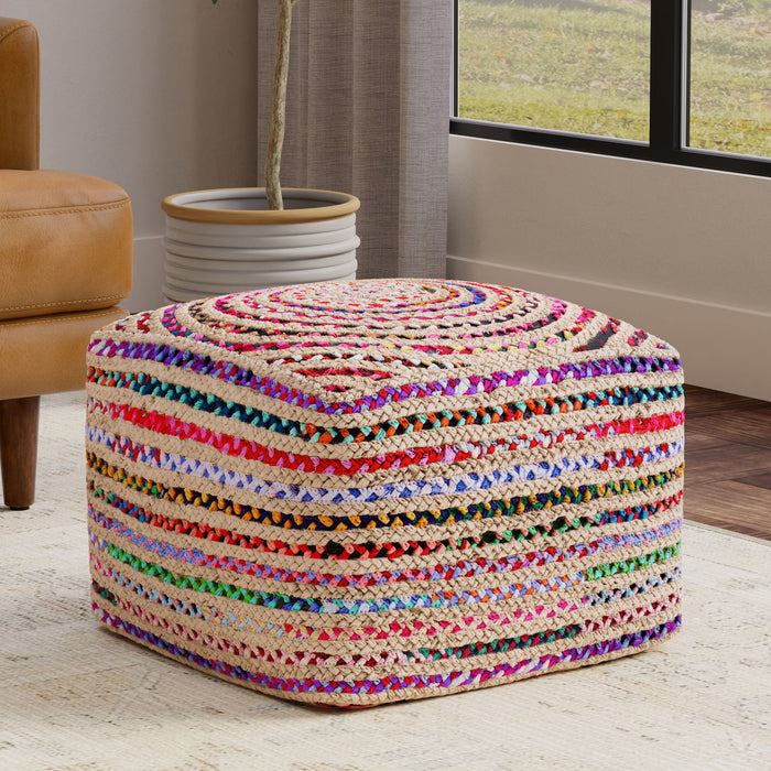 Margo - Square Pouf - Multicolor Simpli-Home