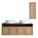 Bathroom Vanity With Art Sink And Side Cabinet, Float Mounting Design Home Essentials