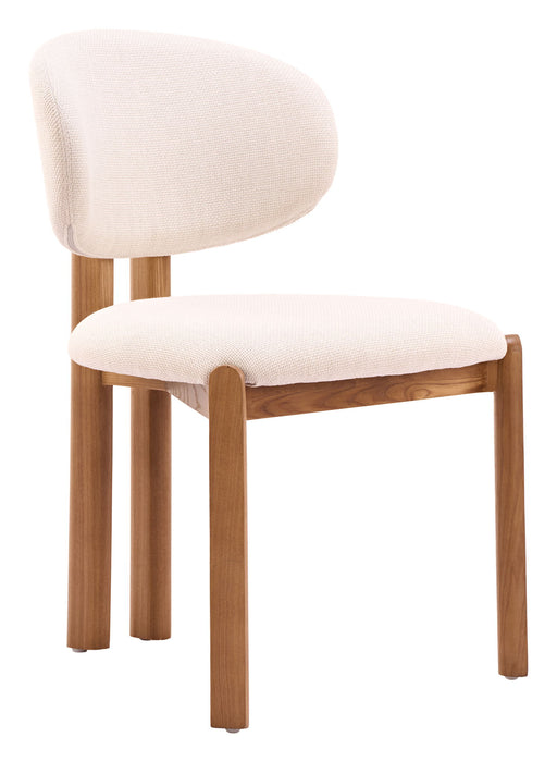 Rosetta - Dining Chair (Set of 2) - Beige / Walnut Zuo Modern