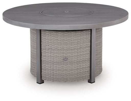 Half Moon Beach - Round Fire Pit Table - Gray Signature Design by Ashley®