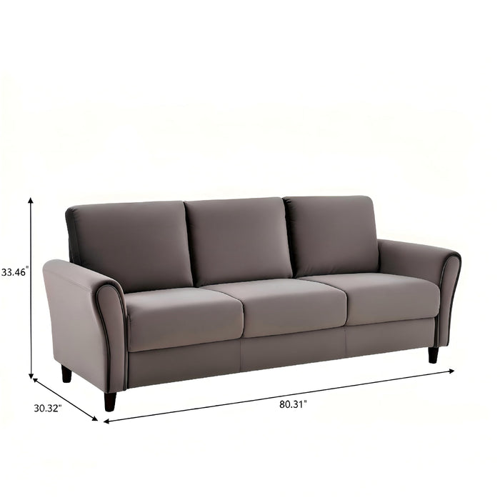 Patricia - Curved Arm 3 Seater Sofa US Pride