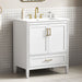 Elegant Fluted Bathroom Vanity With Sink, Soft Close Doors & Drawer Noble House