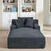Oversized Chaise Lounge Chair Indoor For Living Room - Dark Gray Home Essentials