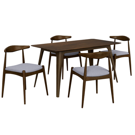 Retro Elegant 5 Piece Dining Set Noble House
