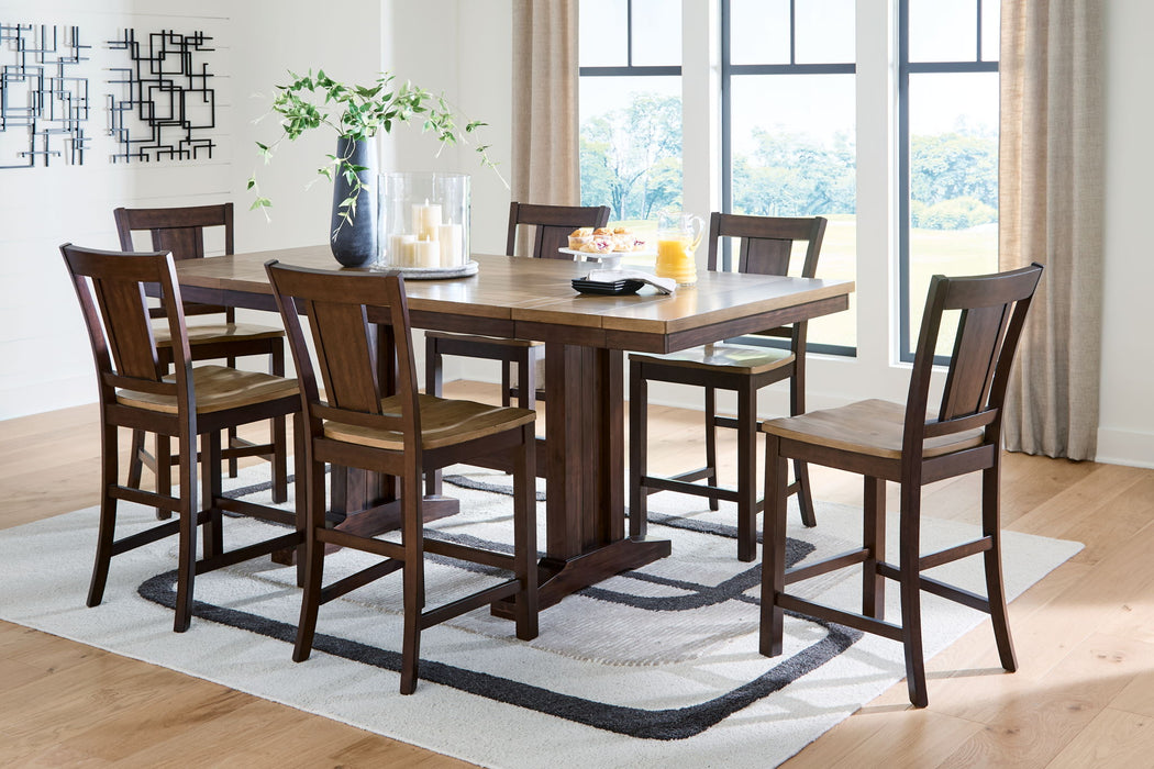 Rylandeen - Counter Height Extension Dining Table Set Signature Design by Ashley®