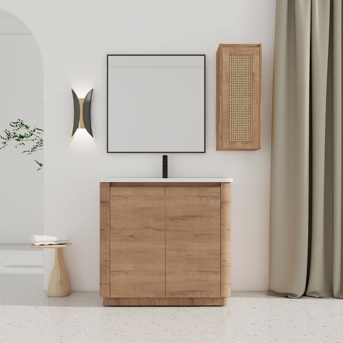 Freestanding Bathroom Vanity With Sink And 2 Soft Close Doors Home Essentials
