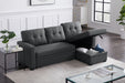 Upholstered Cushions Pull Out Sectional Sofa With Chaise Urban Retreats