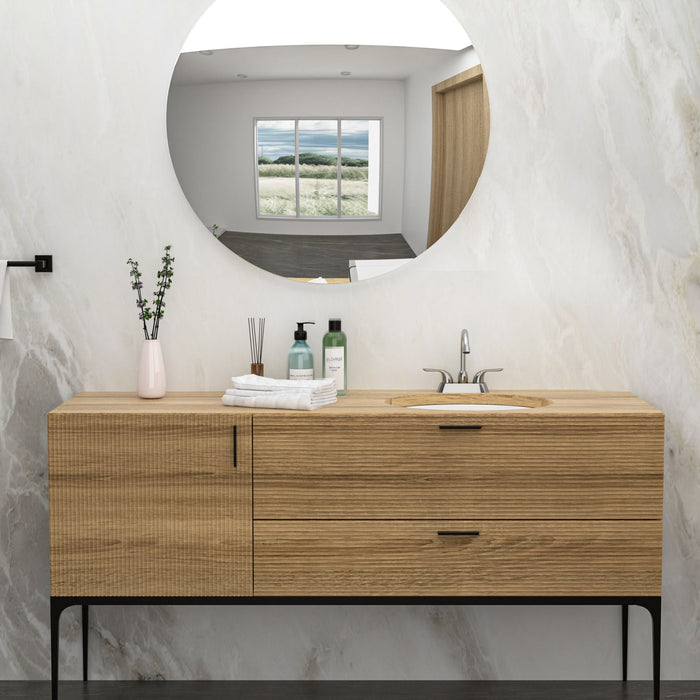 18" X15" White Ceramic Oval Undermount Bathroom Sink With Overflow