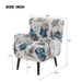 Armchair With Round Arm - White / Blue Noble House