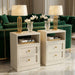 Nightstand With Door & Shelf, 2 Drawer Side Table Home Essentials