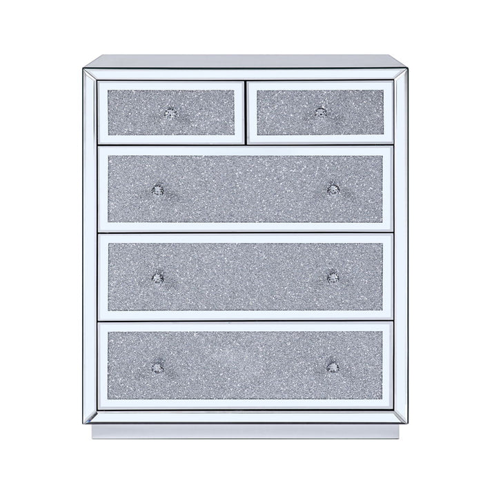 Noralie - Console Cabinet - Faux Diamonds & Mirrored