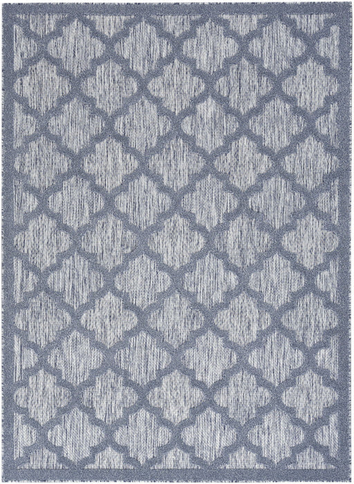 6' X 9' Geometric Flatweave Area Rug - Blue